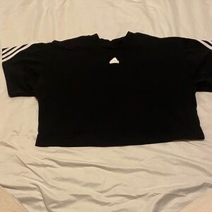 Adidas Black T-Shirt with White Logo